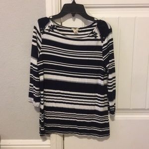 Navy striped top